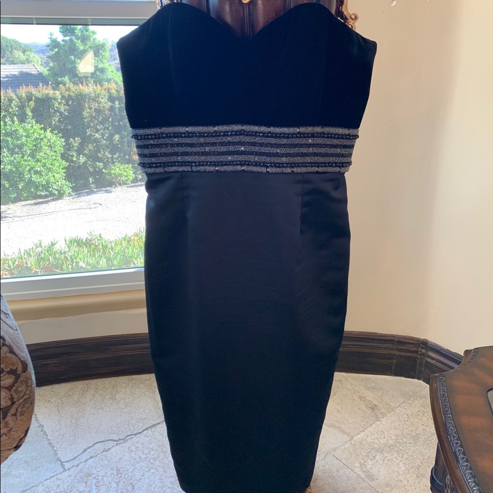 Black and Silver Spaghetti Strap Dress